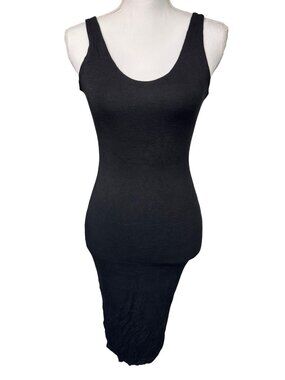 Livi By Olivia Rae Black Womens M Sleeveless Midi Dress Dinner Stretchy & Soft
